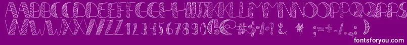LР±neas2 Font – White Fonts on Purple Background