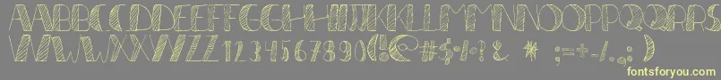 LР±neas2 Font – Yellow Fonts on Gray Background