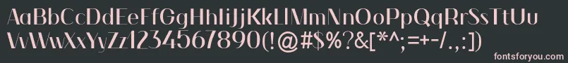 WinterSans Font – Pink Fonts on Black Background