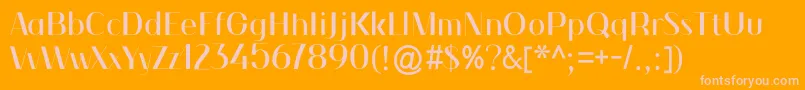 WinterSans Font – Pink Fonts on Orange Background