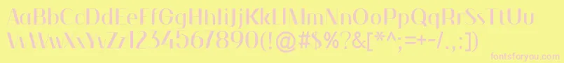 WinterSans Font – Pink Fonts on Yellow Background