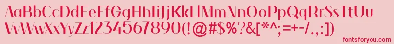 WinterSans Font – Red Fonts on Pink Background