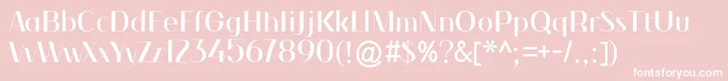 WinterSans Font – White Fonts on Pink Background