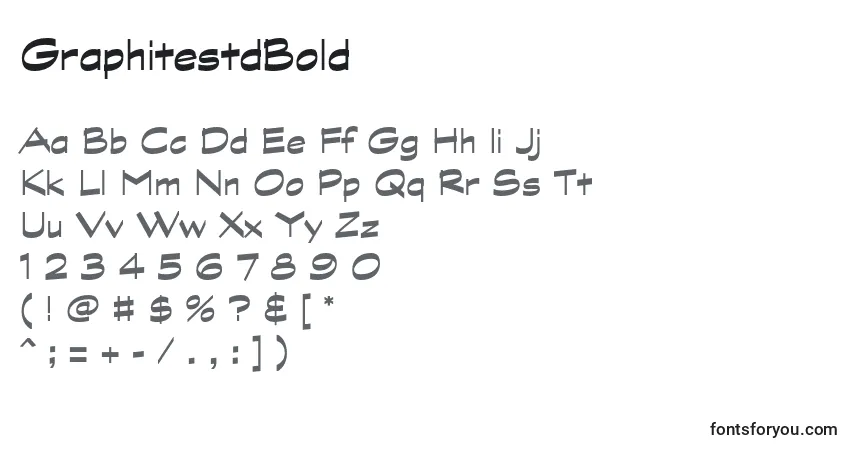 Шрифт GraphitestdBold – алфавит, цифры, специальные символы