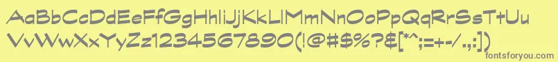 Czcionka GraphitestdBold – szare czcionki na żółtym tle