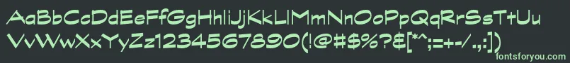 GraphitestdBold Font – Green Fonts on Black Background