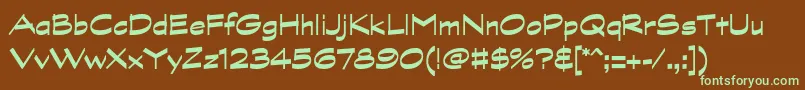 GraphitestdBold Font – Green Fonts on Brown Background