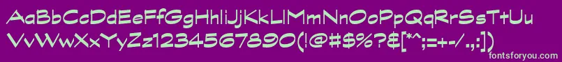 Czcionka GraphitestdBold – zielone czcionki na fioletowym tle