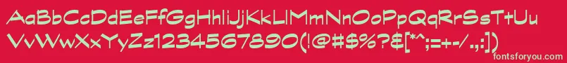 GraphitestdBold Font – Green Fonts on Red Background