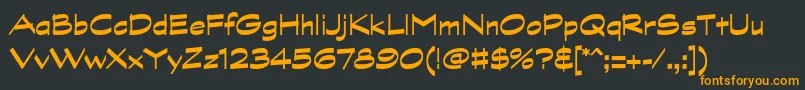 Шрифт GraphitestdBold – оранжевые шрифты на чёрном фоне