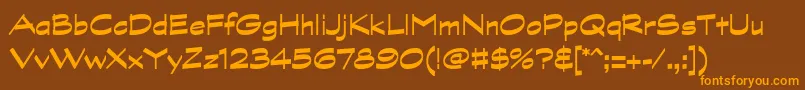 GraphitestdBold Font – Orange Fonts on Brown Background