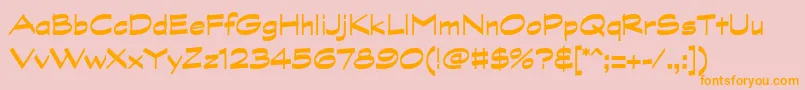 GraphitestdBold Font – Orange Fonts on Pink Background