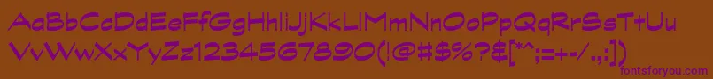 GraphitestdBold-Schriftart – Violette Schriften auf braunem Hintergrund