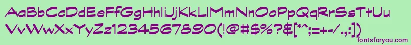 GraphitestdBold Font – Purple Fonts on Green Background