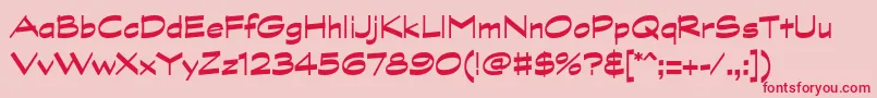 GraphitestdBold Font – Red Fonts on Pink Background