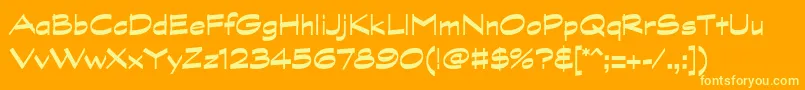 Czcionka GraphitestdBold – żółte czcionki na pomarańczowym tle