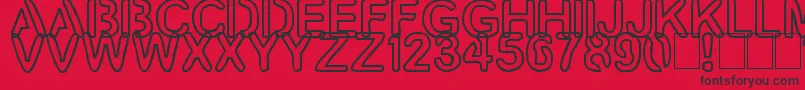 Artline2 Font – Black Fonts on Red Background