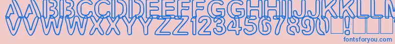 Artline2 Font – Blue Fonts on Pink Background