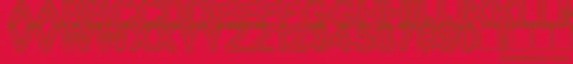 Artline2 Font – Brown Fonts on Red Background