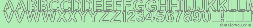 Artline2 Font – Gray Fonts on Green Background