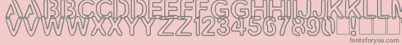 Artline2 Font – Gray Fonts on Pink Background