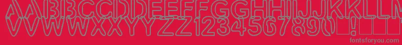 Artline2 Font – Gray Fonts on Red Background