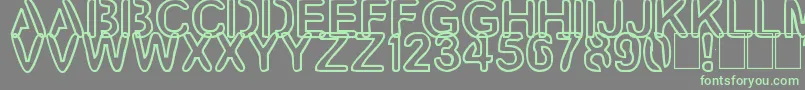 Artline2 Font – Green Fonts on Gray Background
