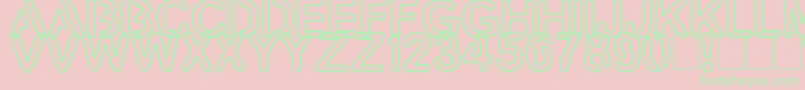 Artline2 Font – Green Fonts on Pink Background