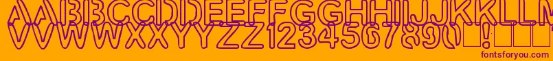 Artline2 Font – Purple Fonts on Orange Background