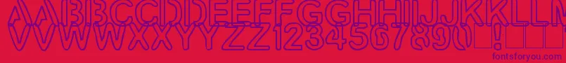 Artline2 Font – Purple Fonts on Red Background
