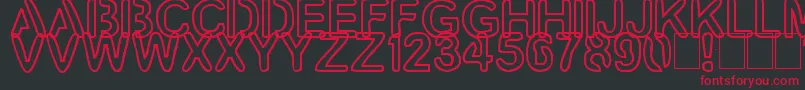 Artline2 Font – Red Fonts on Black Background