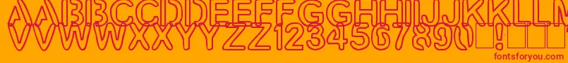 Artline2 Font – Red Fonts on Orange Background