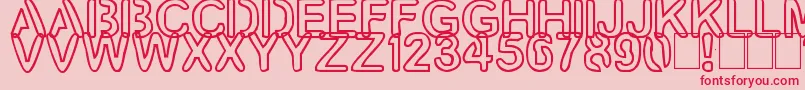 Artline2 Font – Red Fonts on Pink Background