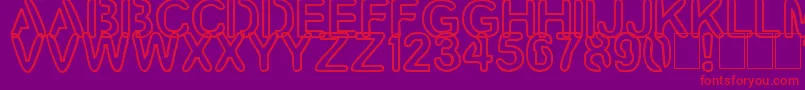 Artline2 Font – Red Fonts on Purple Background