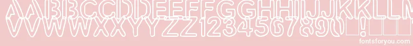 Artline2 Font – White Fonts on Pink Background