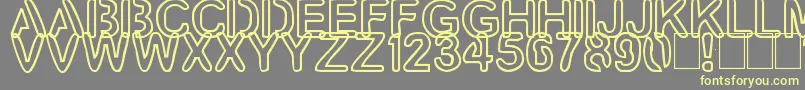 Artline2 Font – Yellow Fonts on Gray Background