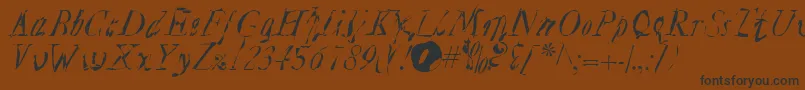 PlagueMass Font – Black Fonts on Brown Background