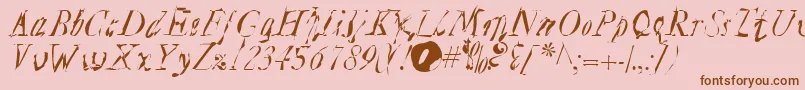 PlagueMass Font – Brown Fonts on Pink Background