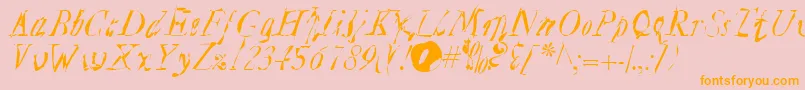 PlagueMass Font – Orange Fonts on Pink Background