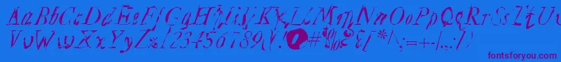 PlagueMass Font – Purple Fonts on Blue Background