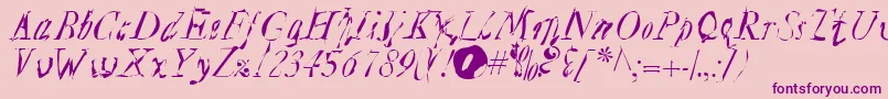 PlagueMass Font – Purple Fonts on Pink Background