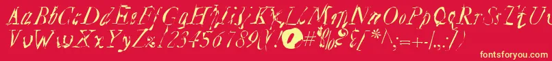 PlagueMass Font – Yellow Fonts on Red Background