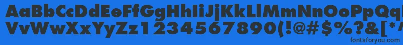 FuturaLtExtraBold Font – Black Fonts on Blue Background