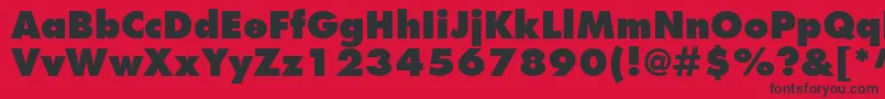 FuturaLtExtraBold Font – Black Fonts on Red Background