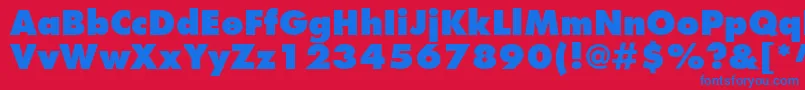 FuturaLtExtraBold Font – Blue Fonts on Red Background