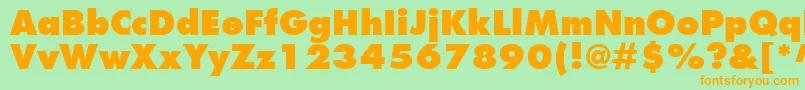 FuturaLtExtraBold Font – Orange Fonts on Green Background