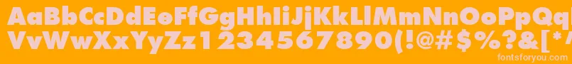 FuturaLtExtraBold Font – Pink Fonts on Orange Background