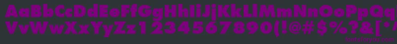 FuturaLtExtraBold Font – Purple Fonts on Black Background