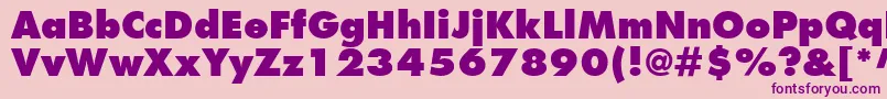 FuturaLtExtraBold Font – Purple Fonts on Pink Background