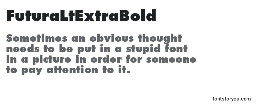 Review of the FuturaLtExtraBold Font
